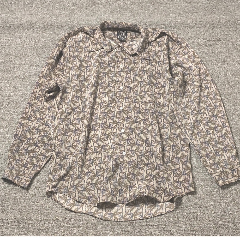 Daniel DD David Patterned Button Up Long Sleeve Shirt‎ Abstract Print